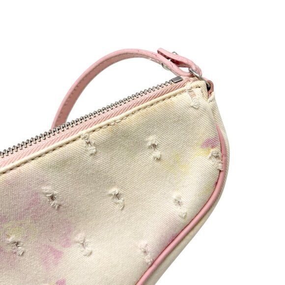 Christian Dior Vintage 2003 Distressed Floral Denim Mini Saddle Bag [106219] - Picture 11 of 15